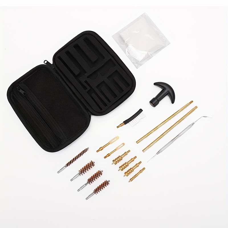  BOOSTEADY Universal Handgun Cleaning kit .22,.357,.38,9mm,.45  Caliber Pistol Cleaning Kit Bronze Bore Brush and Brass Jag Adapter :  Sports & Outdoors