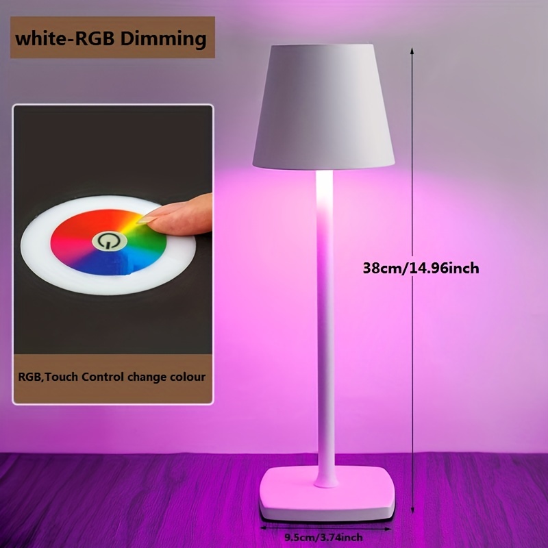 Lampe de table LED blanc sur batterie