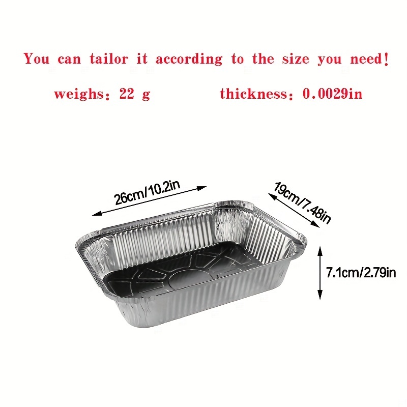 Disposable Foil Baking Pan, Baking Pan, Cookware For Baking Cakes,  Brownies, Bread, Meatloaf, Lasagna Or Lunch Boxes - Temu