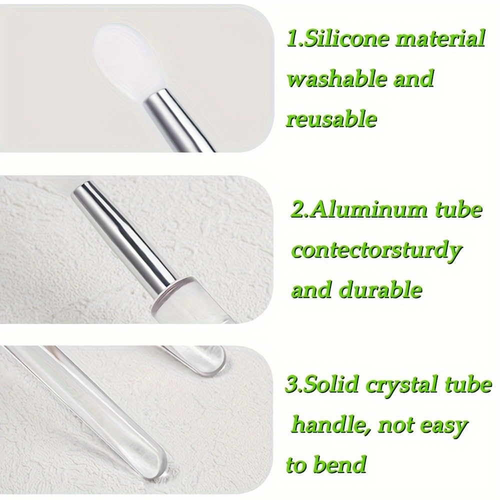 Silicone Nail Brush for Chrome Powder Applicator Reusable