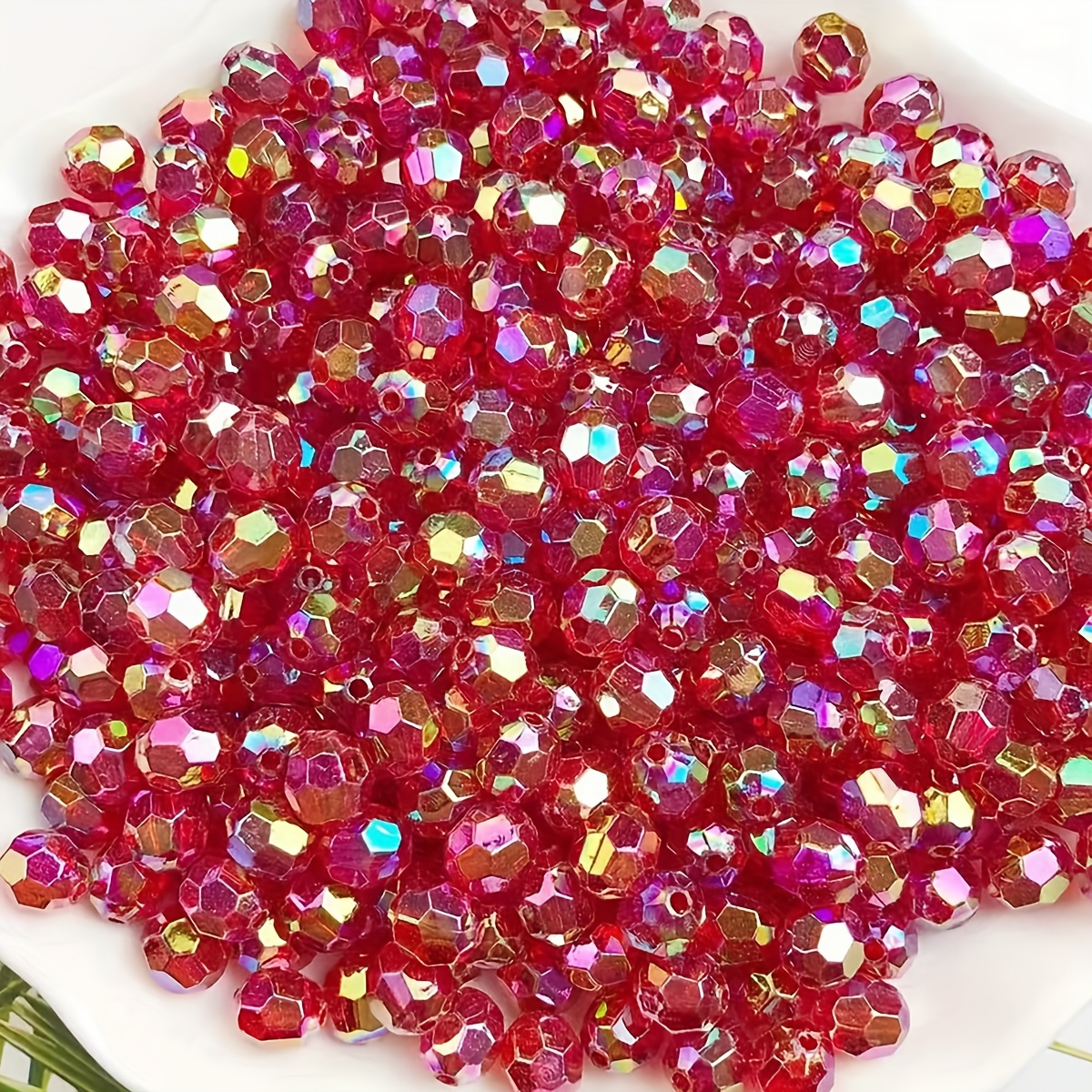 100pcs 6mm heart acrylic rhinestone for DIY jewelry making