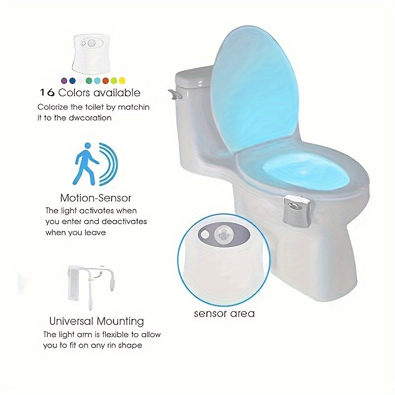 16 couleurs détection de mouvement automatique toilette veilleuse