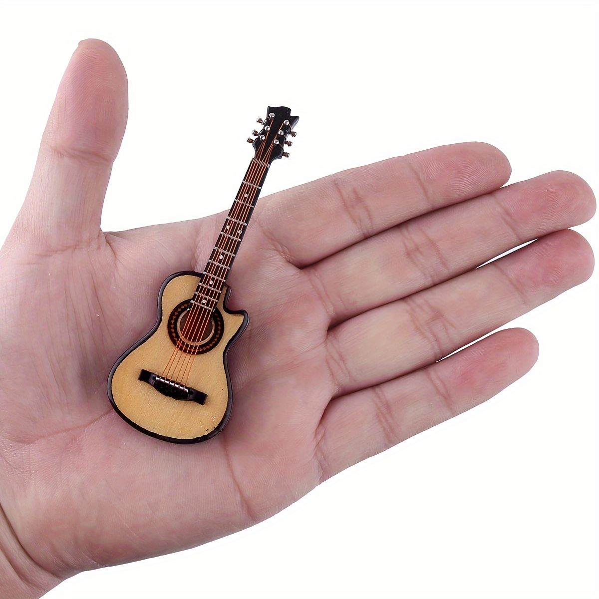 wooden mini guitar craft ornament stand case mini instrument Temu