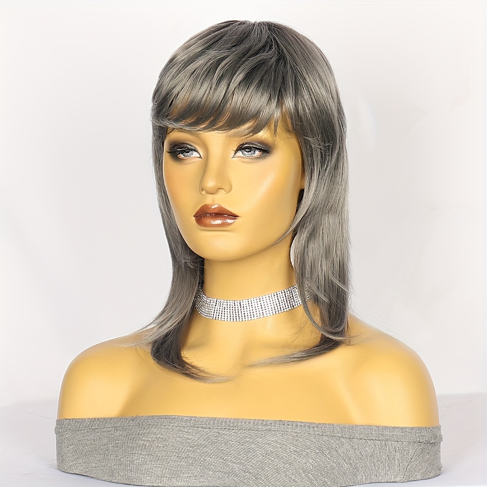 Short Black Shaggy Layered 80s Mullet Wig Pixie Cut Wig Temu