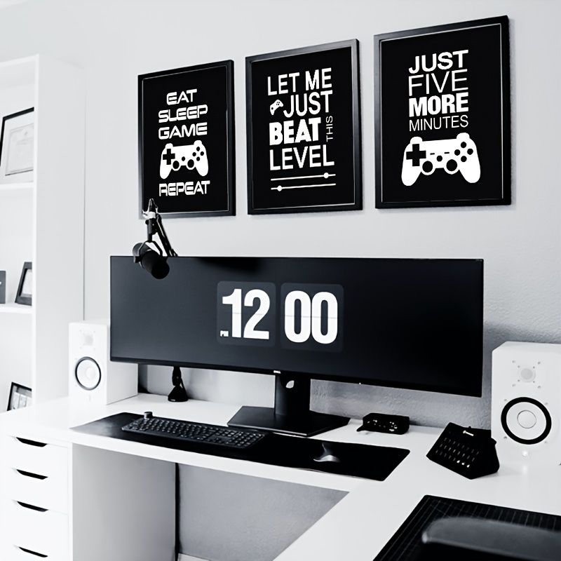3pcs Set Funny Video Game Quotes Design Wall Art Posters Black White Room Playroom Decoration No Frame - Home & Kitchen - Temu 3pcs Set Funny Video Game Quotes Design Wall Art Posters Black White Room Playroom Decoration No Frame - Home & Kitchen - Temu