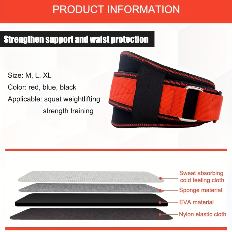 Fitness Sports Waist Back Support Belts Slimming Body Shaper Gym Belt  Lumbar Support Belt Adjustable Waist Protection black L