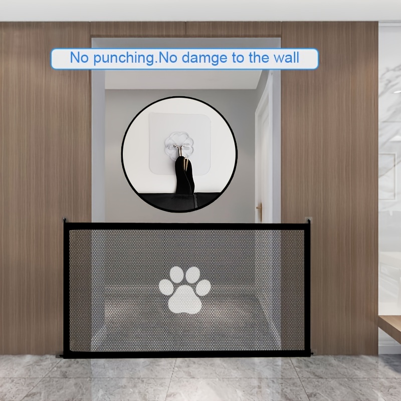 Puerta para perros para escaleras Puertas para mascotas para la casa:  Puerta de malla para perros para puertas, escaleras, seguridad interior 29