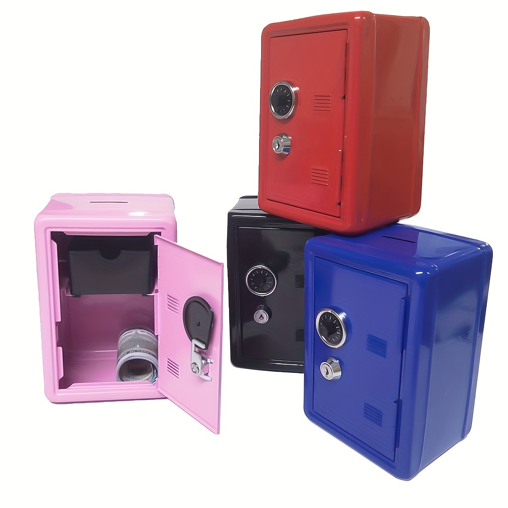Safe Bank Mini Locker Small Safe Storage Box Piggy Bank - Temu