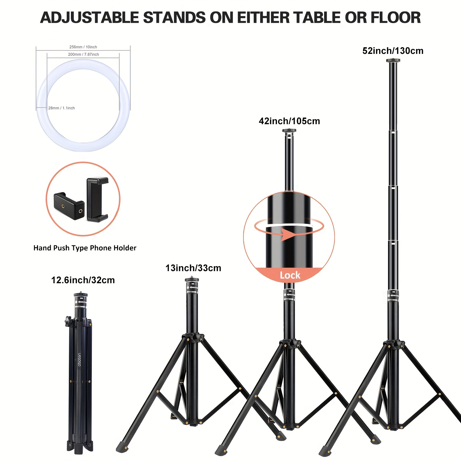 Buy 7' Feet Big Tripod Stand for Mobile and Camera Adjustable with