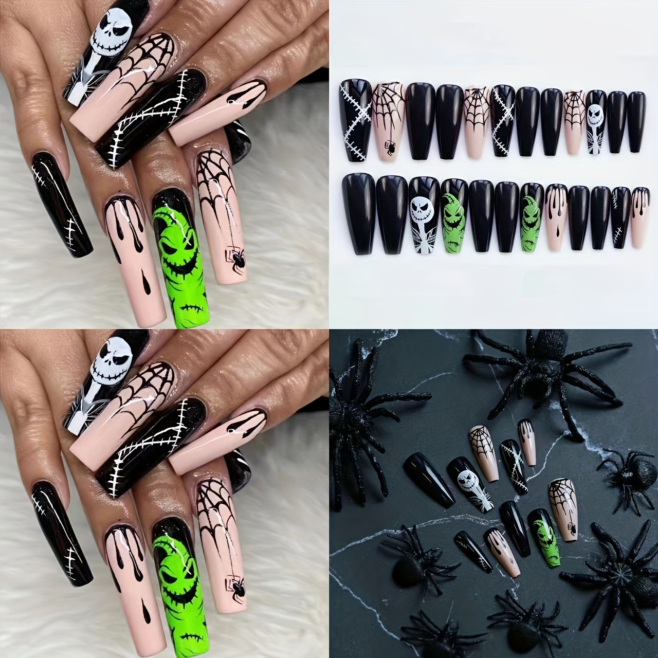 LV design inspired Long fake nails - Buy Press-on Nails online