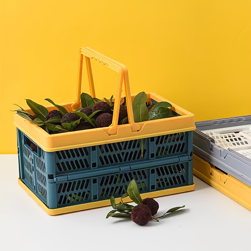  Plastic Folding Baskets, Small Basket Organizer for