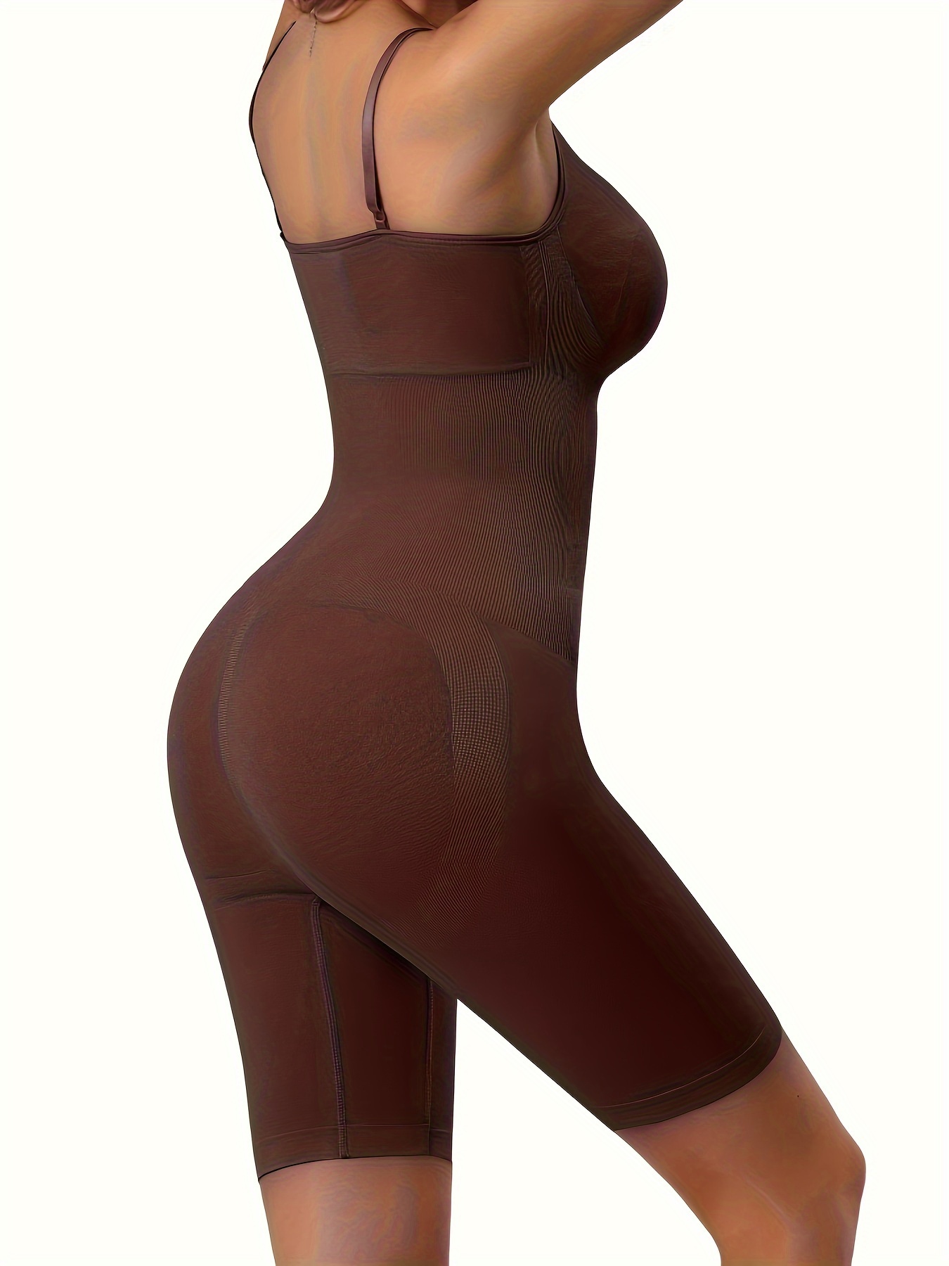 Shapewear for Women Tummy Control Off Shoulder Bodysuit, Seamless Butt  Lifting Shapewear Sculpting Body Shaper (Color : Coffee, Size : Small)