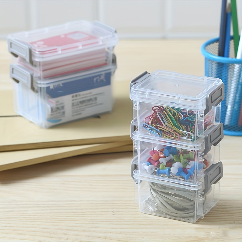 Transparente Kunststoff id karten aufbewahrungsbox Gestapelt