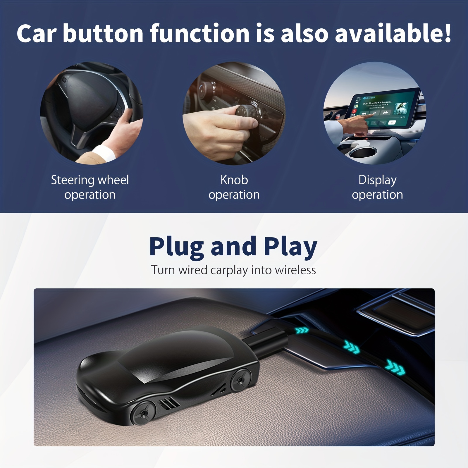 New Wireless Car Dongle For Ios Carplay For Android Auto Ai Box