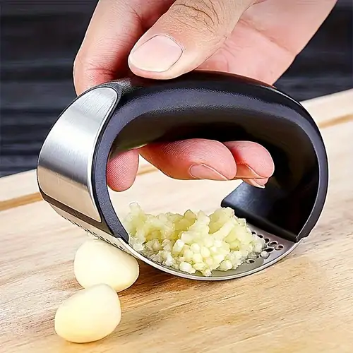Cheap 1PC Stainless Steel Garlic Cutter Onion Chopper Hand Pressure Garlic  Presses Machine Tomato Crusher Fruit Vegetable Kitchen Tools