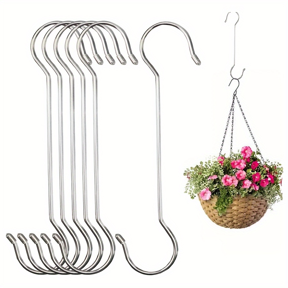 1pc Plant Hook Pulley Retractable Plant Hook Hanger For Hanging Garden  Plants Flower Baskets Flowerpots And Birds Feeder In Adjustable Height Easy  Way