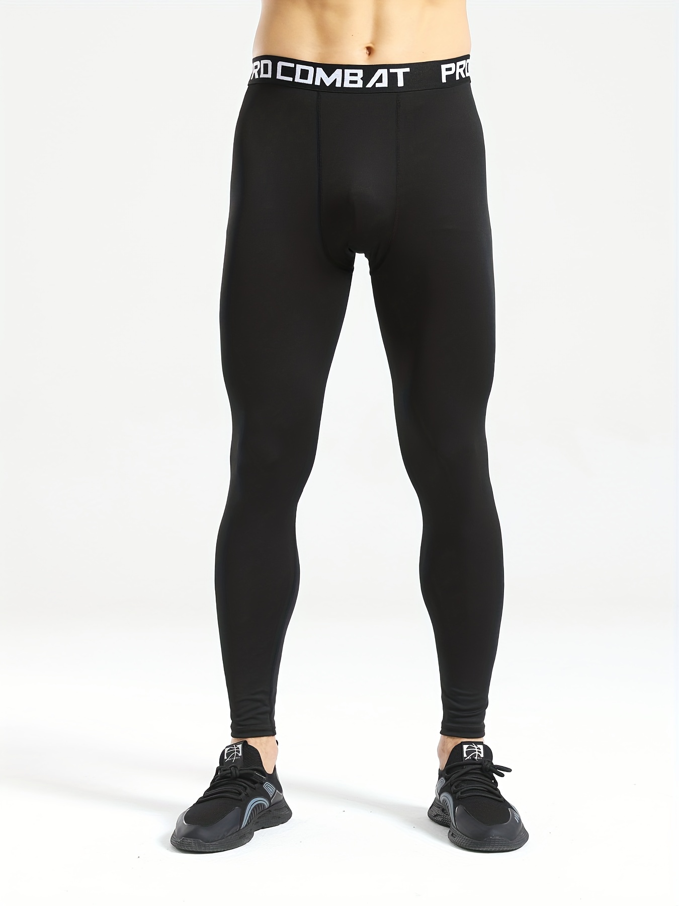 Athletic Compression Pants Men Leggings Running Workout - Temu