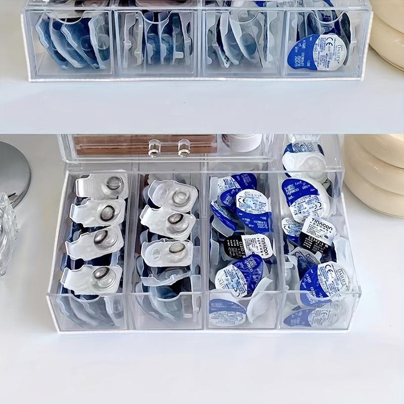 Transparent Visual Multi compartment Contact Lens Organizer - Temu