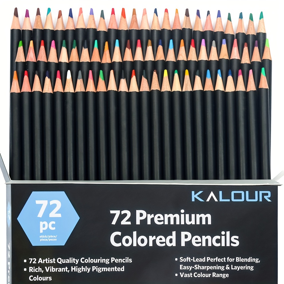 KALOUR 72 Watercolor Pencils Professional Art Drawing Pencil Set