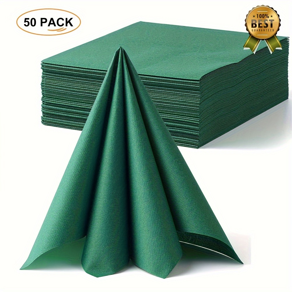 Linen Feel Paper Napkins Prefolded Cloth Napkins Absorbent - Temu