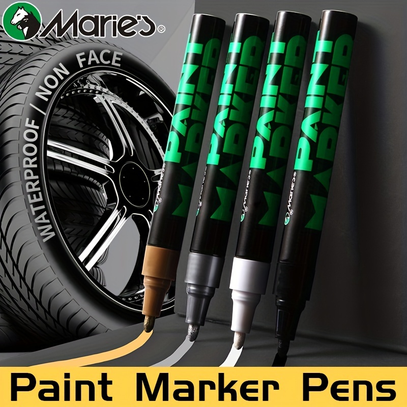 White Tire Paint Markers - Permanent Tire Paint Pens are designed with  weatherproof ink for car tires and many other materials 