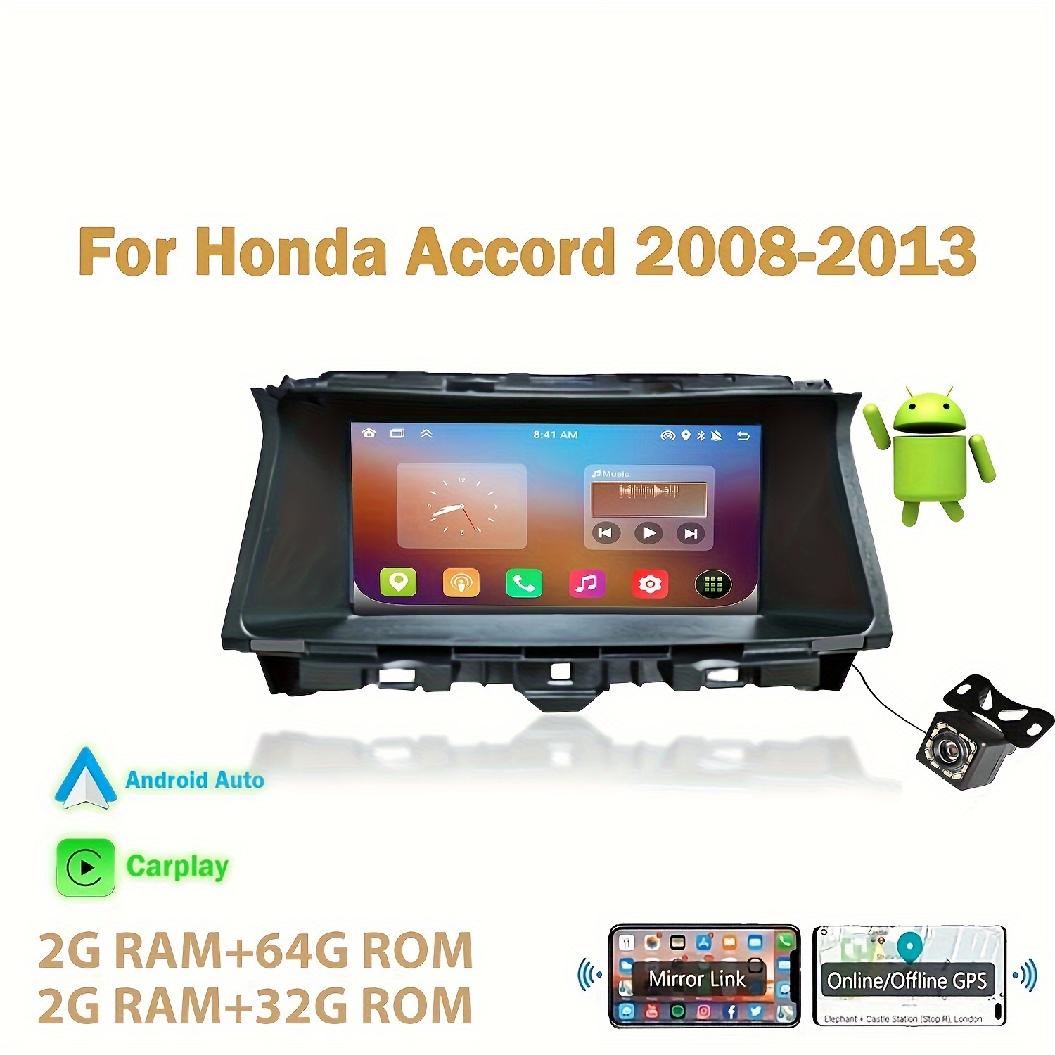 For Accord 9 2013-2017 Radio Player For Android 11 Video Carplay