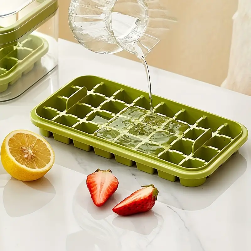 Release Switch Ice Cube Tray With Lid And Bin For - Temu