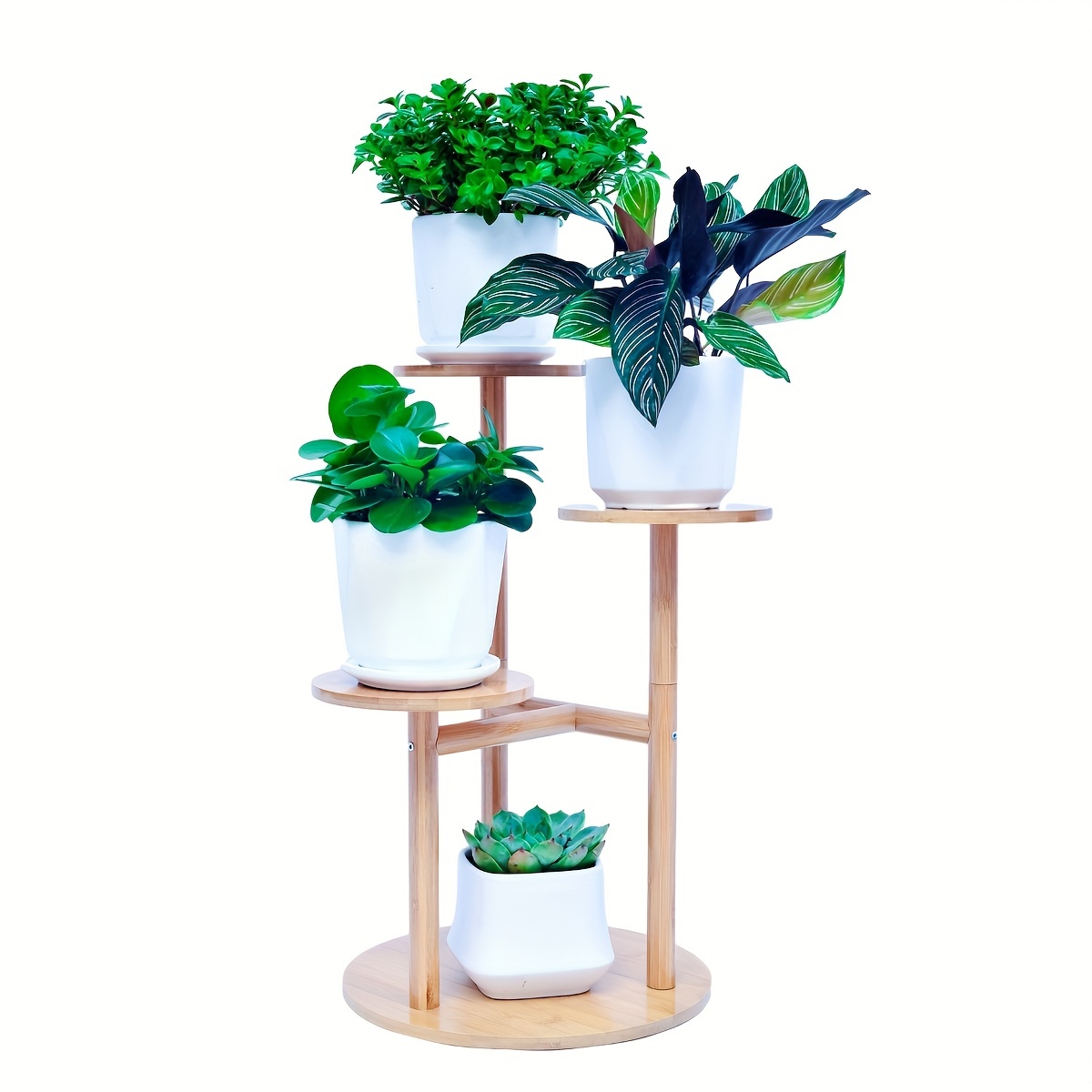 Le kit du mini jardinier pour plantes avec pots en bambou et