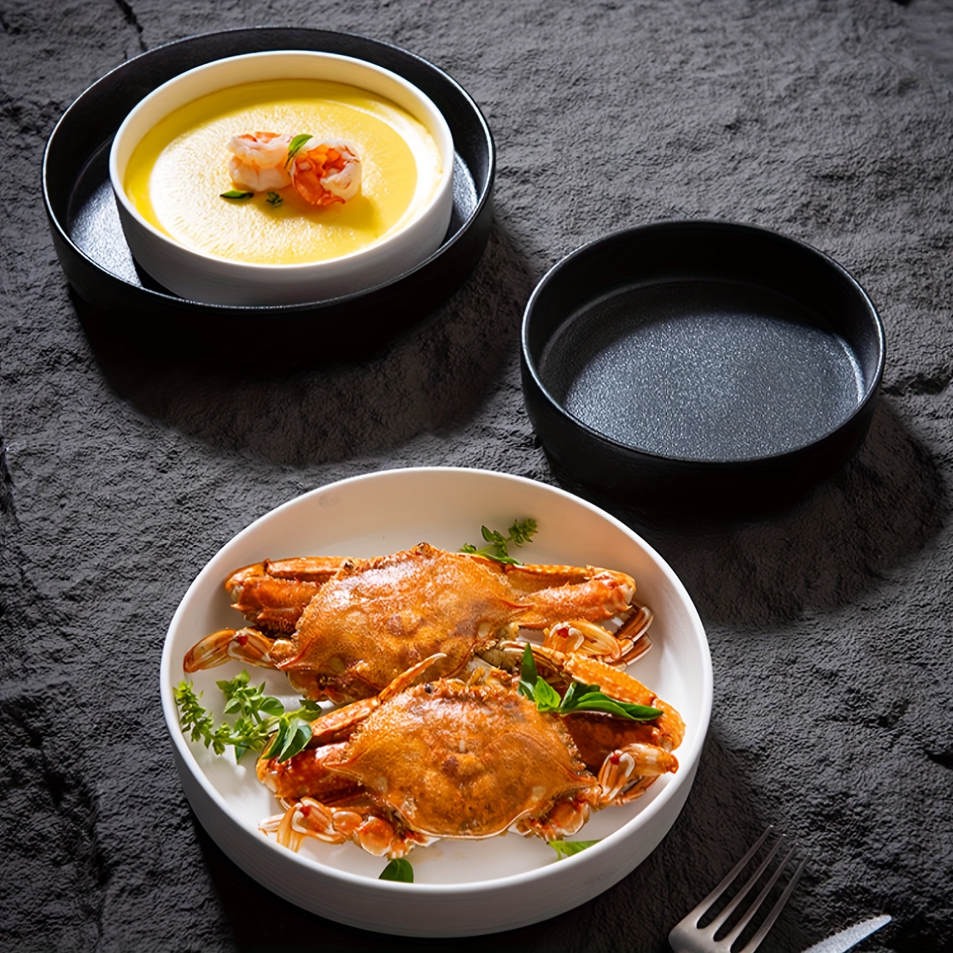 MABEK Piatti da pranzo Insalatiera Ceramica Zuppa Noodle Bowl con Manico  Ondulato Piatto Da Cucina Stoviglie Piatto Da Cena : : Casa e  cucina
