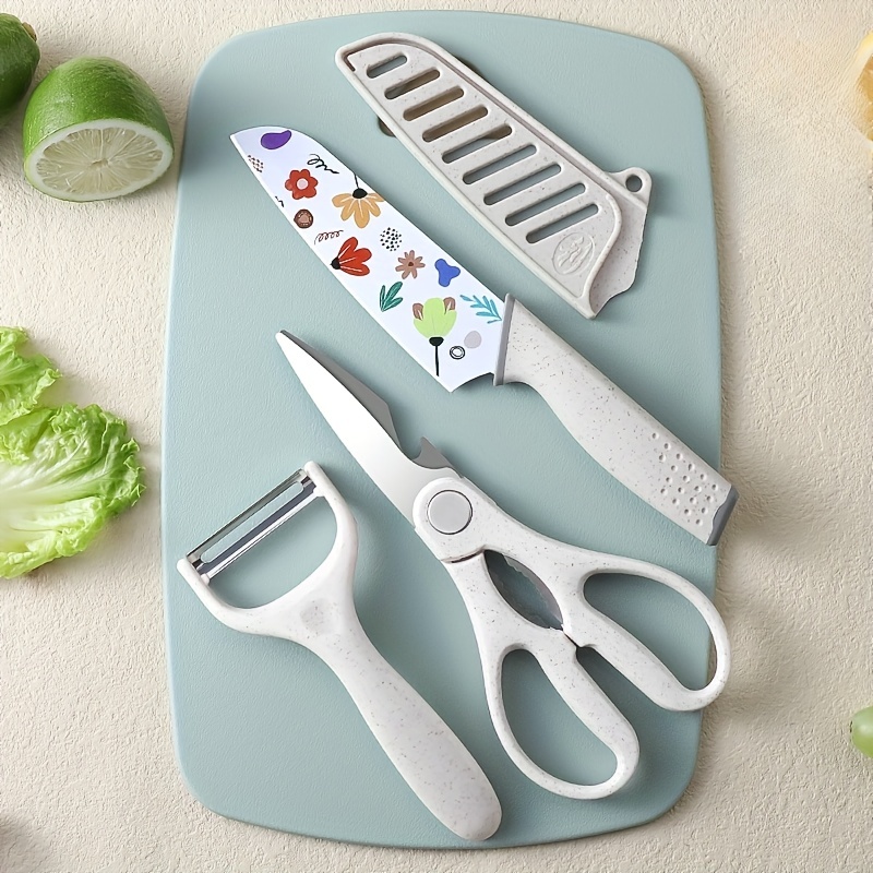 Floral Patter Blade Stainless Steel Fruit Knife - China Kitchen