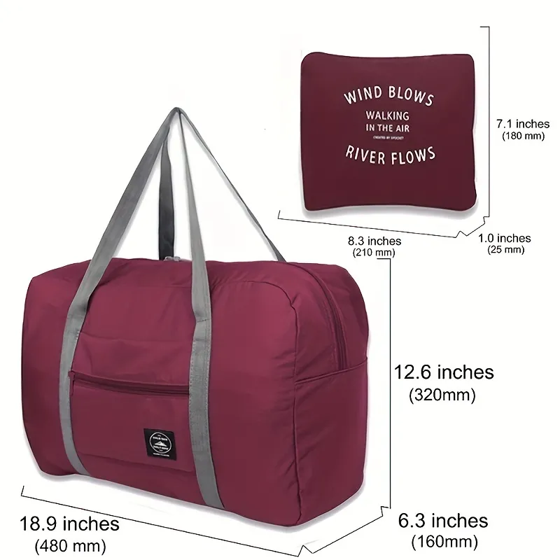Foldable Travel Duffel Bag, Large Capacity Travel Storage Bag, Portable Luggage  Bag, Organizer Bag - Temu