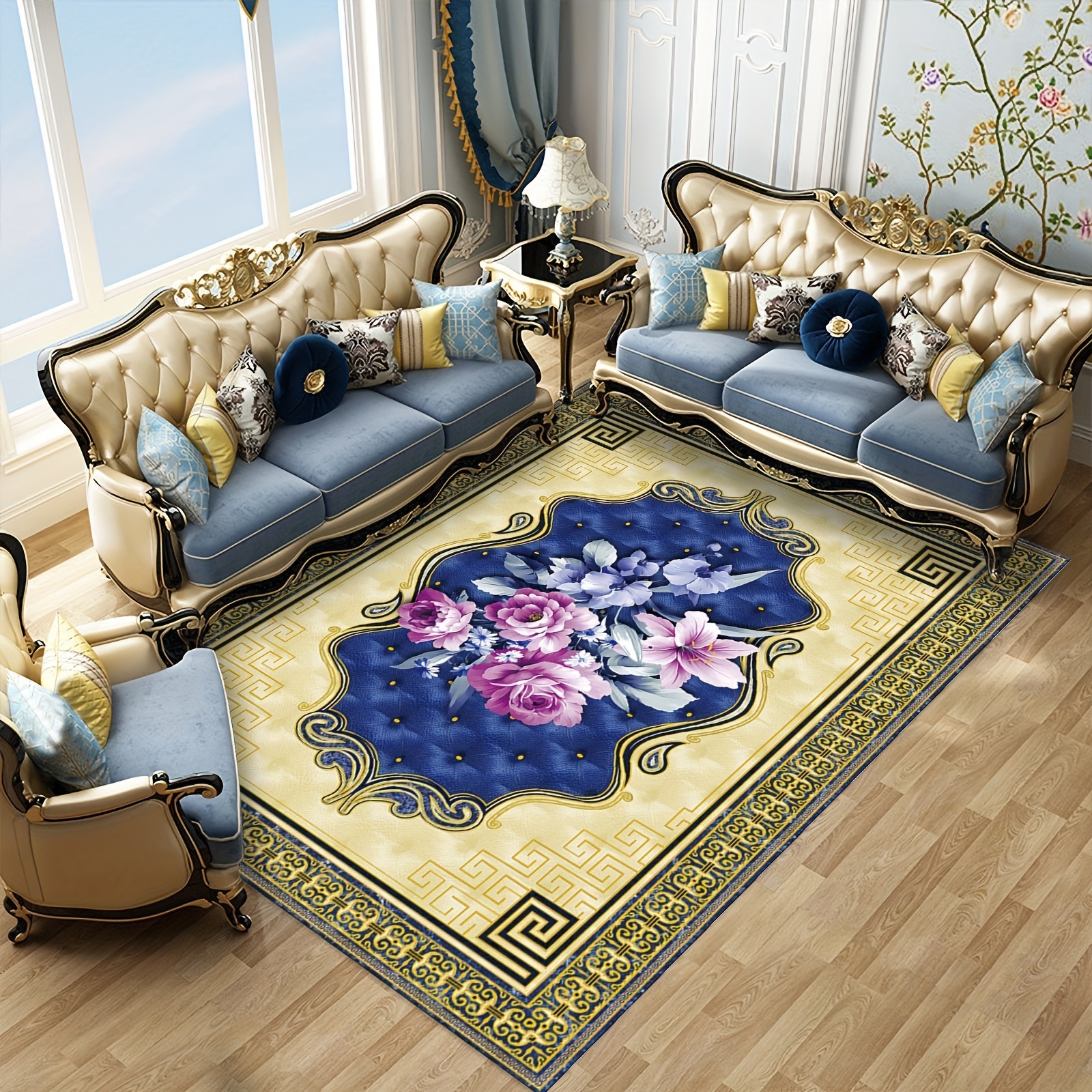 Tappeti rotondi moderni per la decorazione del soggiorno tappeto