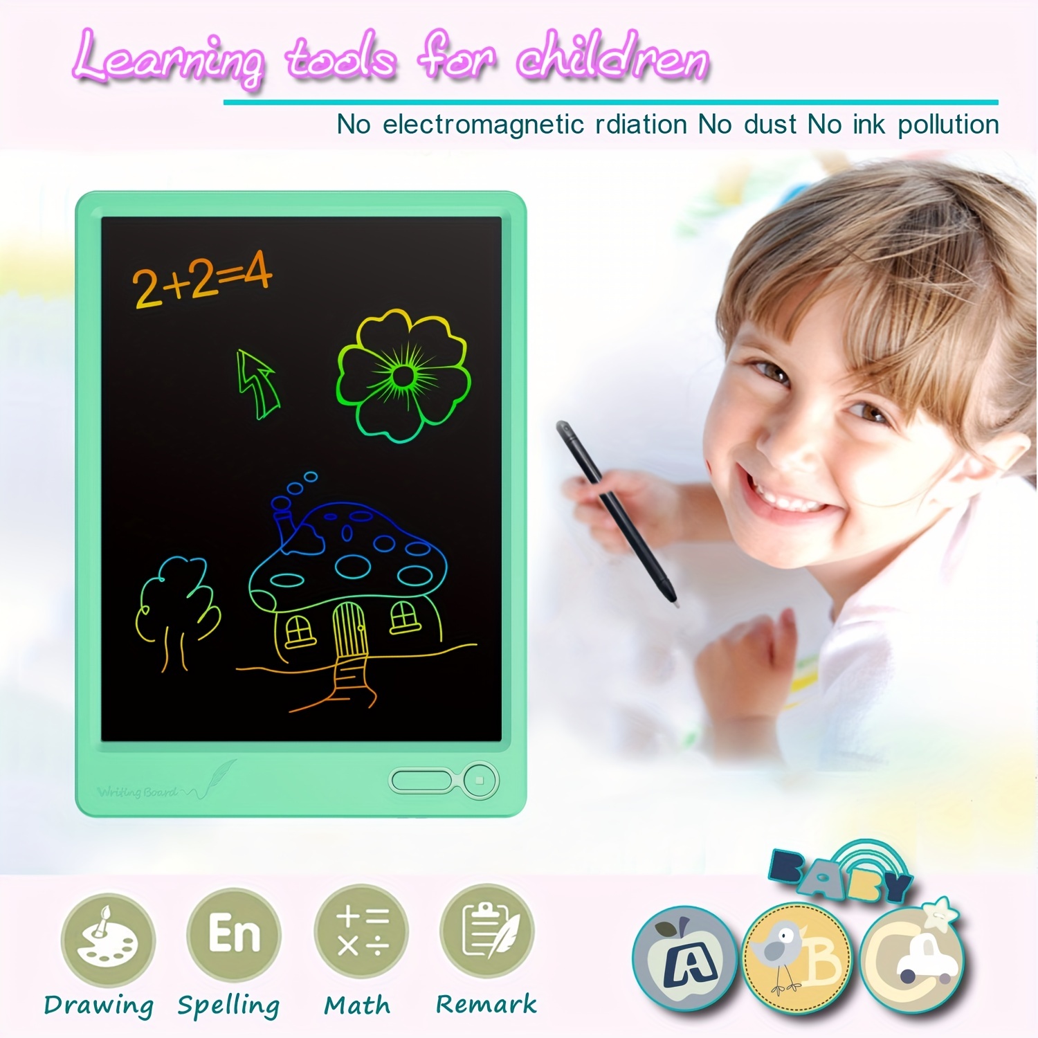 LCD Writing Tablet for Kids, 2Pck Drawing Tablets Toddler Toys Doodle Board  12 inch Writing Pad Drawing Tablet, Boys Girls Gift Trip Travel Essentials