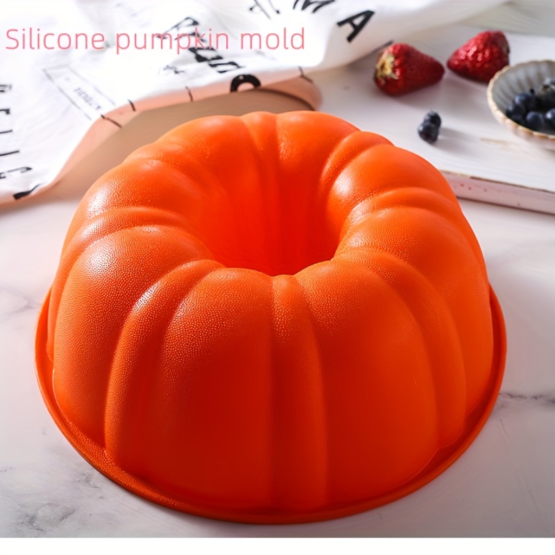 1pc 9.65 Inch Silicone Pan Pumpkin Shaped Food-Grade for Fluted