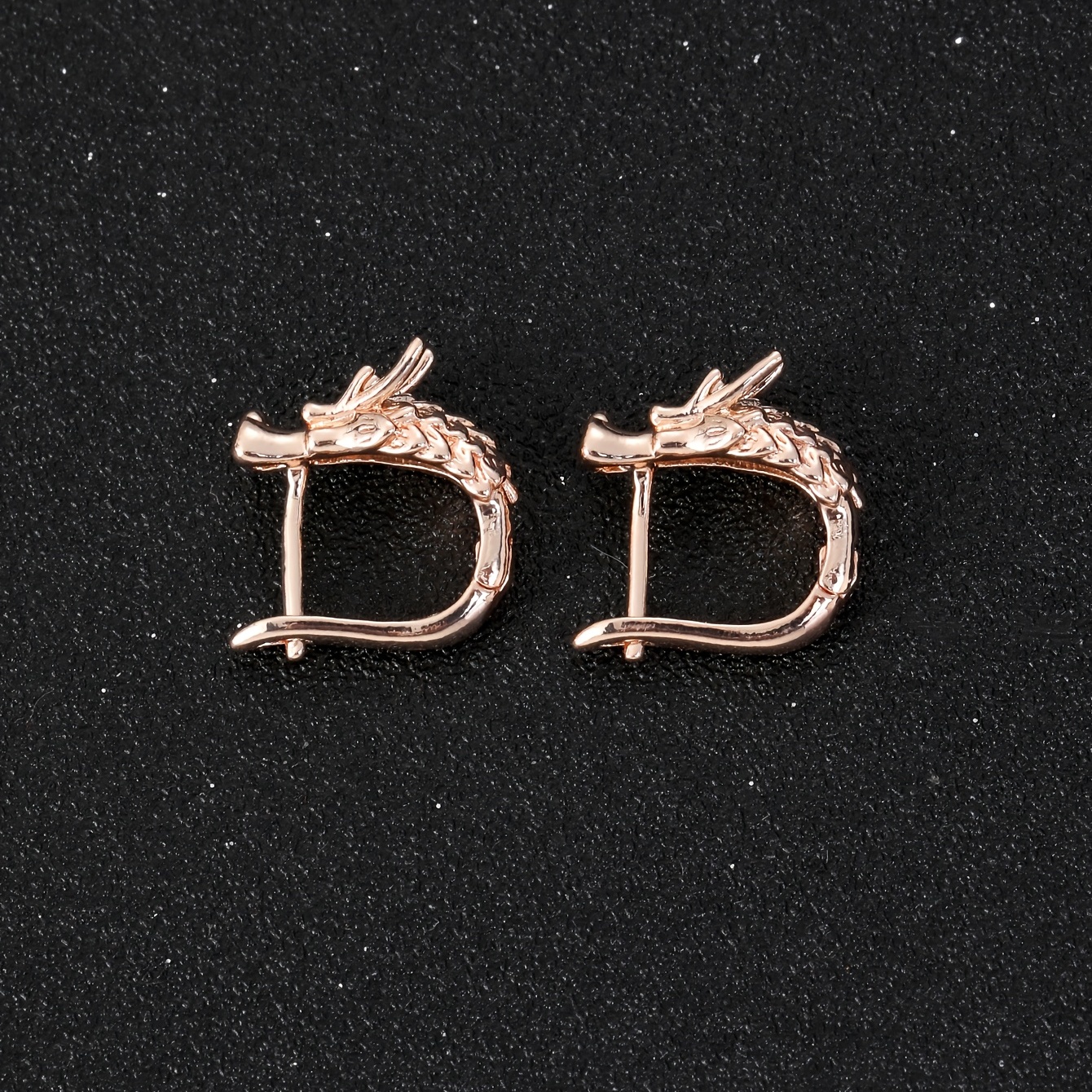 Men's Dragon Head Statement Stud Earrings Punk Style