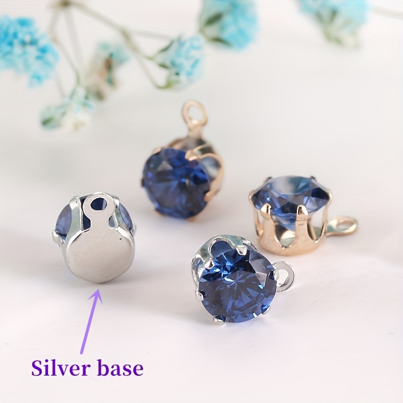 10mm 5pcs Synthetic Zircon Drill Pendant Elegant Upscale For Diy