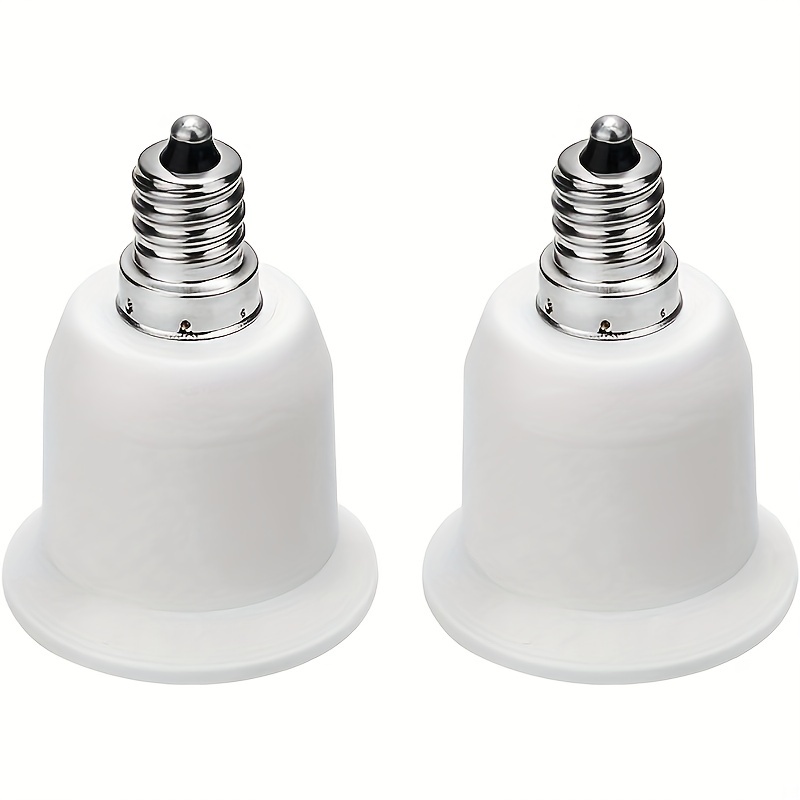 

2pcs E12 To E26 Socket Adapter - 200w/200°c Heat Resistant - Candle Holder Bulb Converter