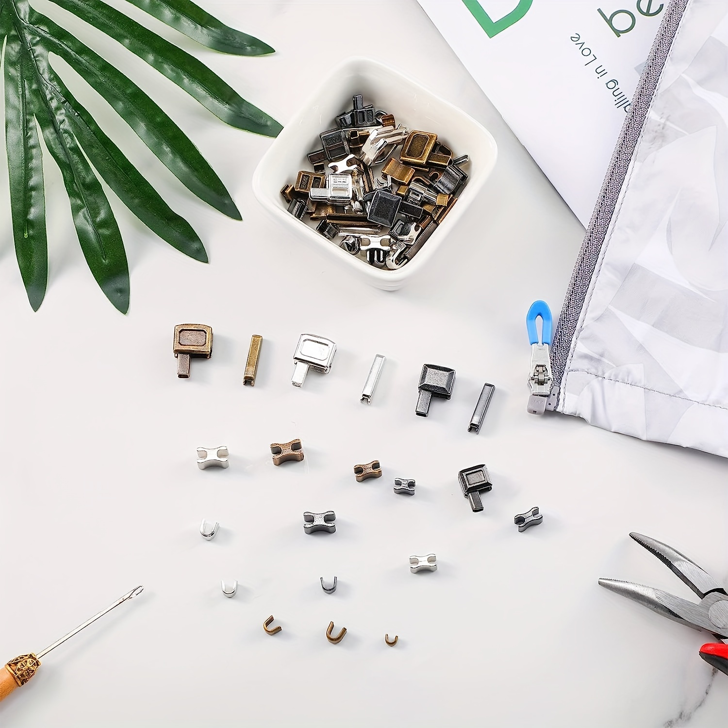 Zipper Repair Kits #5 Retainers Box And Insertion Pins - Temu
