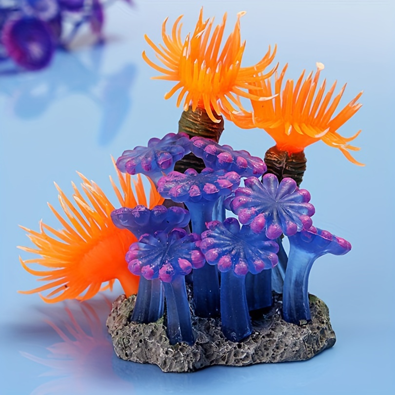 Imagitarium Coral Reef with Silk Plants Aquarium Ornament