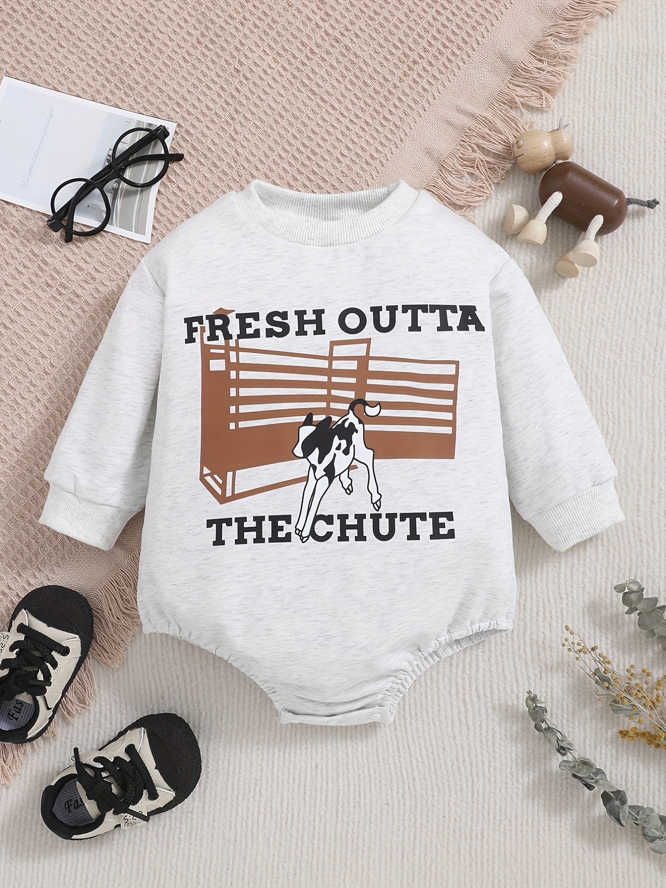  Baby Boy Girl Fall Clothes Crewneck Sweatshirt Romper