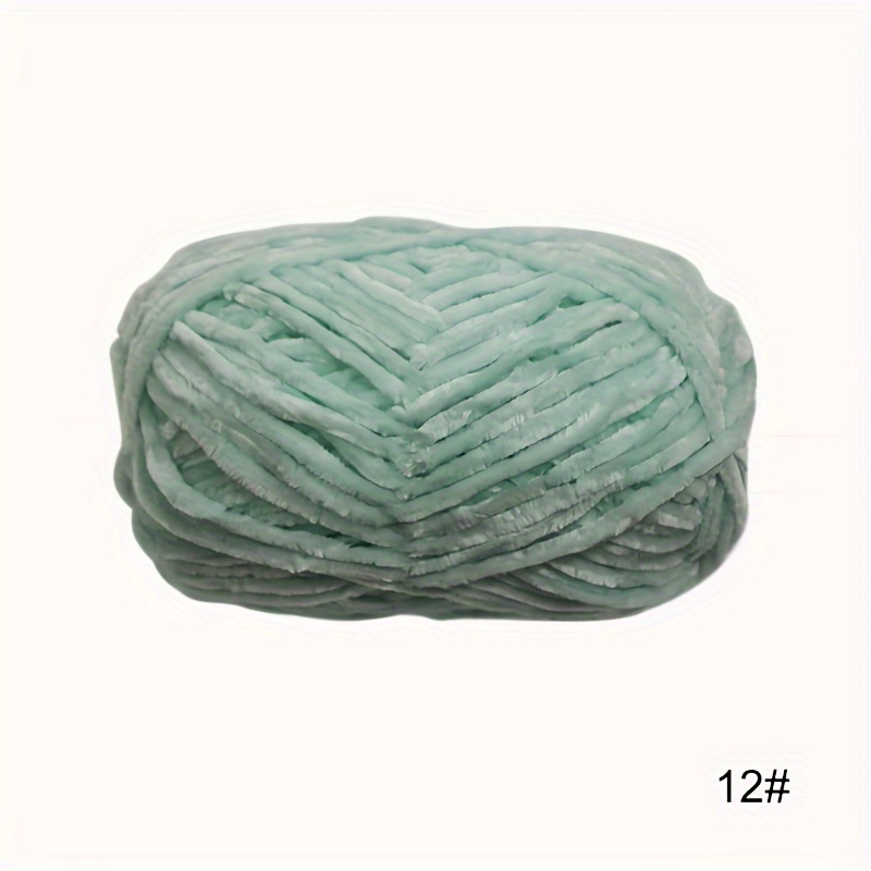 100g Finger Knitting Yarn Chenille Yarn Crochet Cotton Yarn Polyester Wool  Hand-Knitted Blanket Mat Scarf Crochet Knitting Yarn (Color : 0555)