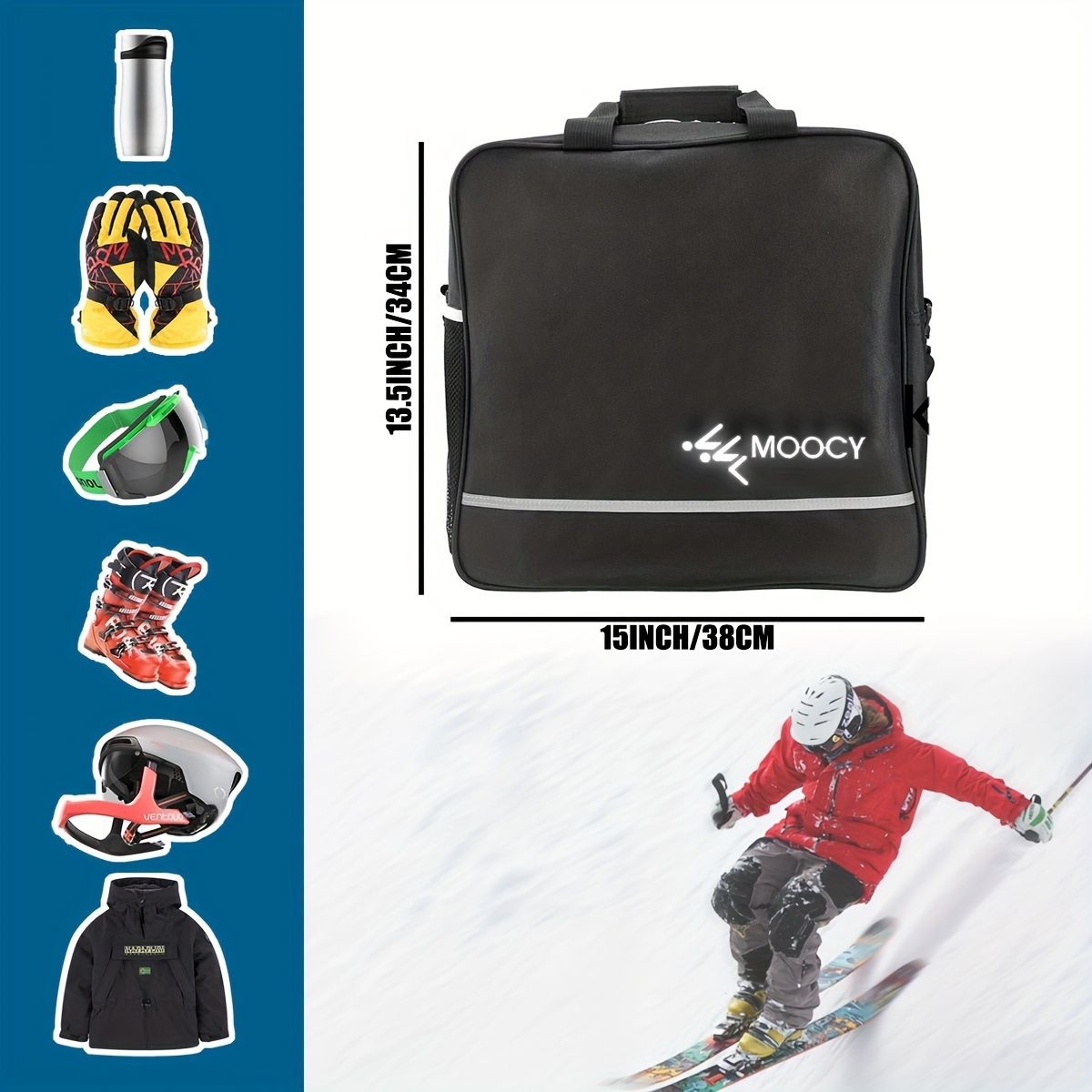 Ski Bag Ski Boot Bag Combo Snowboard Bag Ski Bag Air Travel - Temu