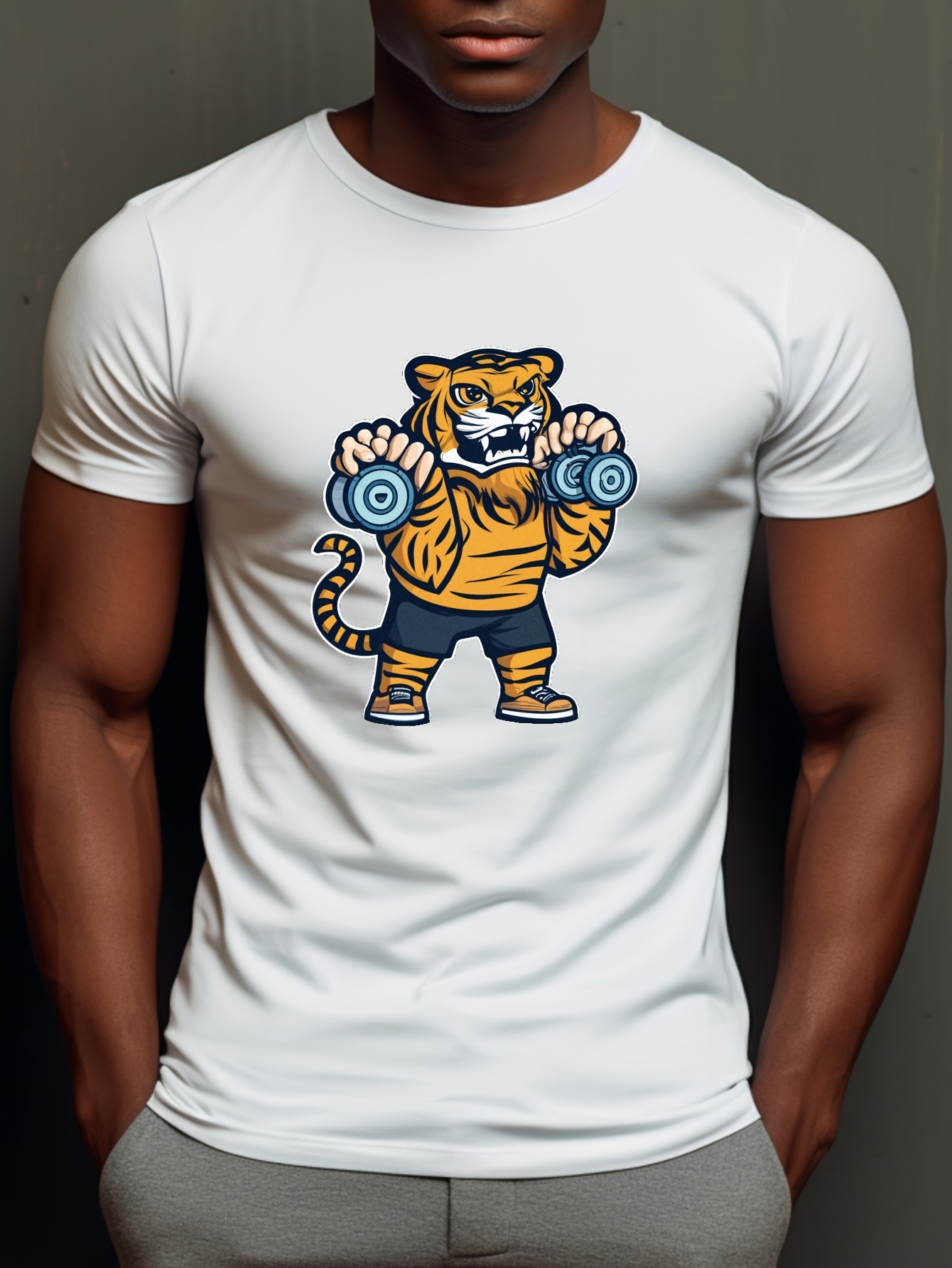 Camiseta Algodón Estampados Hombres Manga Corta Cuello - Temu Chile