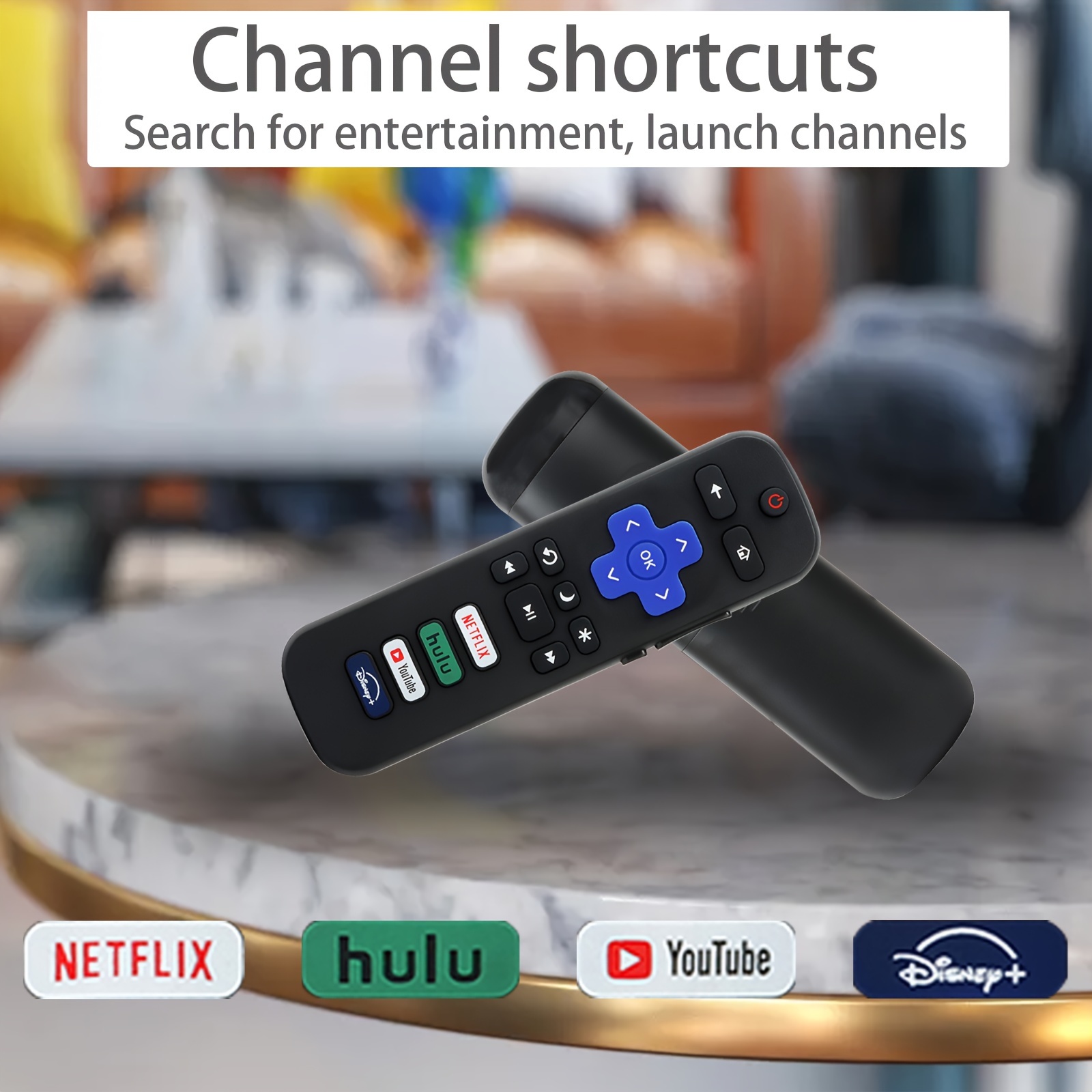  1-clicktech Remote for Roku TV and Roku Box, Compatible for TCL  HISENSE ONN Sharp Hitachi Element Westinghouse Sanyo- RokuTVs, for Roku  Express/4K+/Ultra/Premiere [Not for Roku Stick] : Electronics