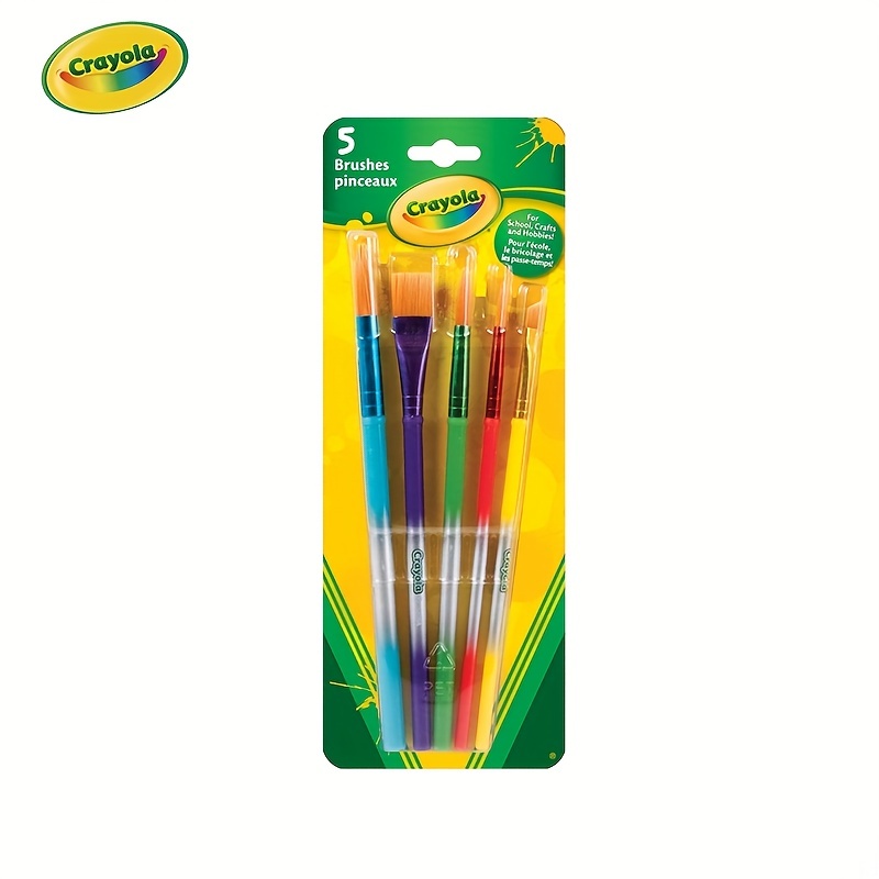 Toddler Paint Brushes 24 Pack, Large Paint Brushes for Kids Bulk, Easy to Clean & Grip, Non Shedding Bristle Round and Flat Preschool Paint Brushes