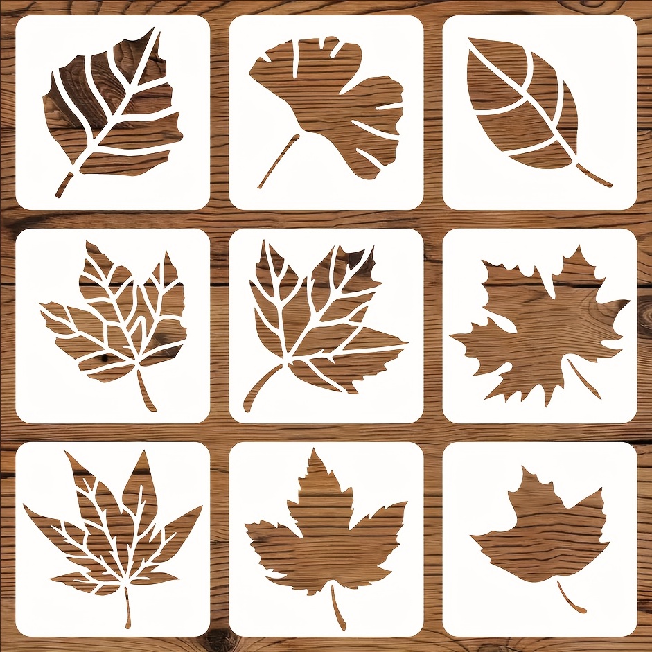 

9pcs Set For Painting, Reusable Pet Wooden Templates