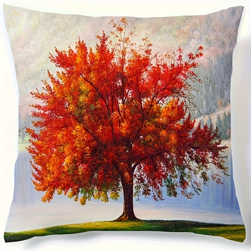 Woodsy Winter Throw Pillow, Double-Sided