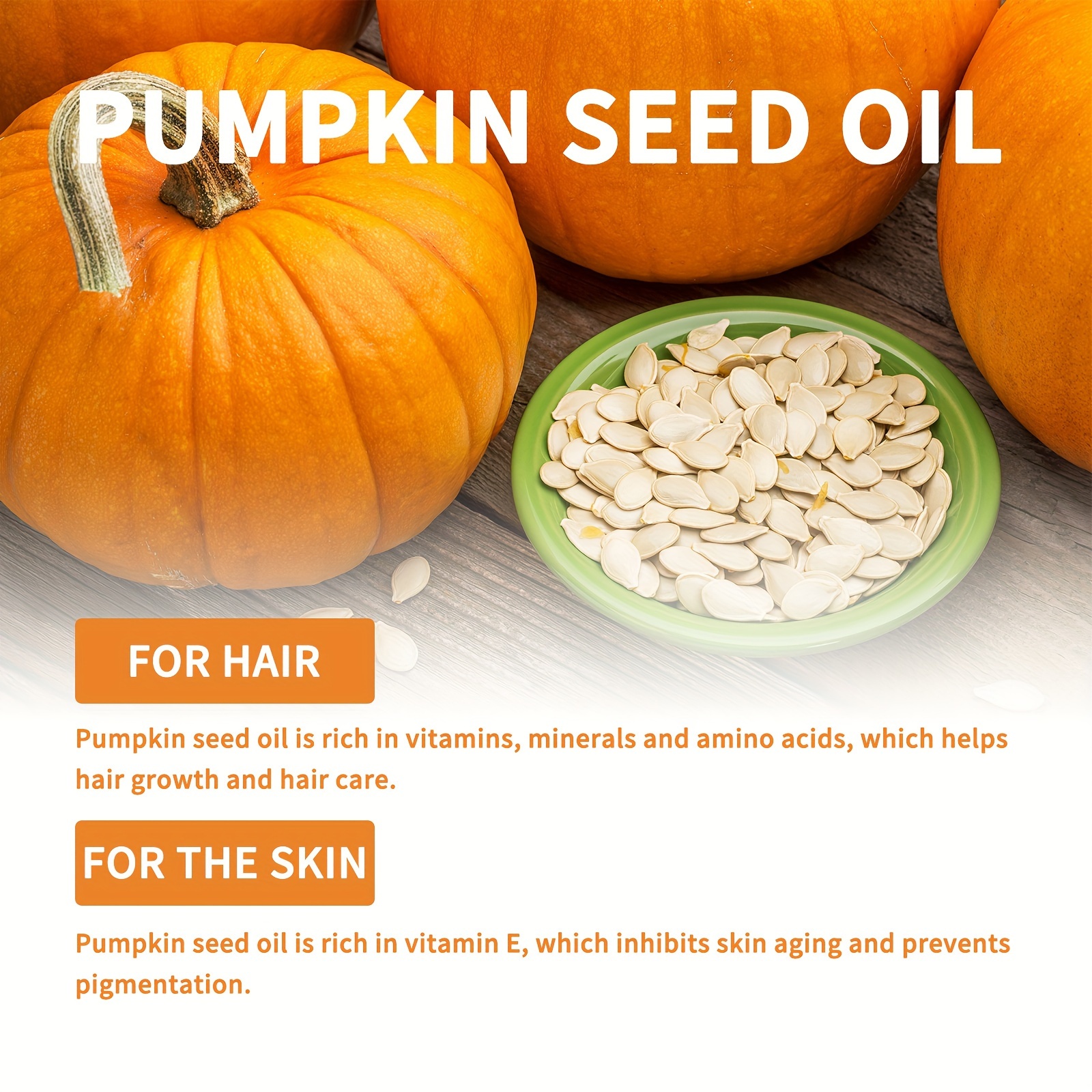 Pumpkin Seed Oil Hair Essential Oil Repairing Damaged Dry - Temu