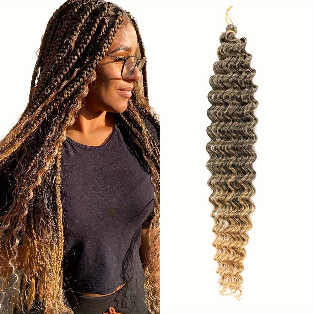 Ombre Twist Hair Deep Wave Crochet Hair Synthetic Crochet - Temu Canada