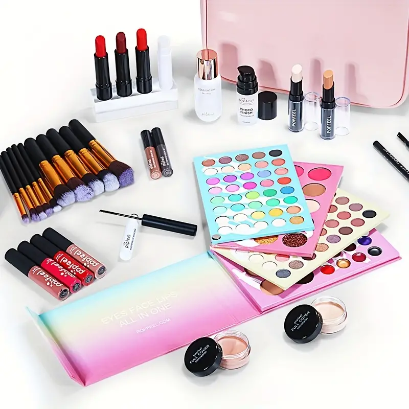 complete makeup set for beginners includes eyeshadow lip gloss foundation lipstick and concealer perfect for creating a flawless look details 6